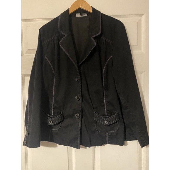 Penningtons women's size 22 black button up jacket - Picture 1 of 6